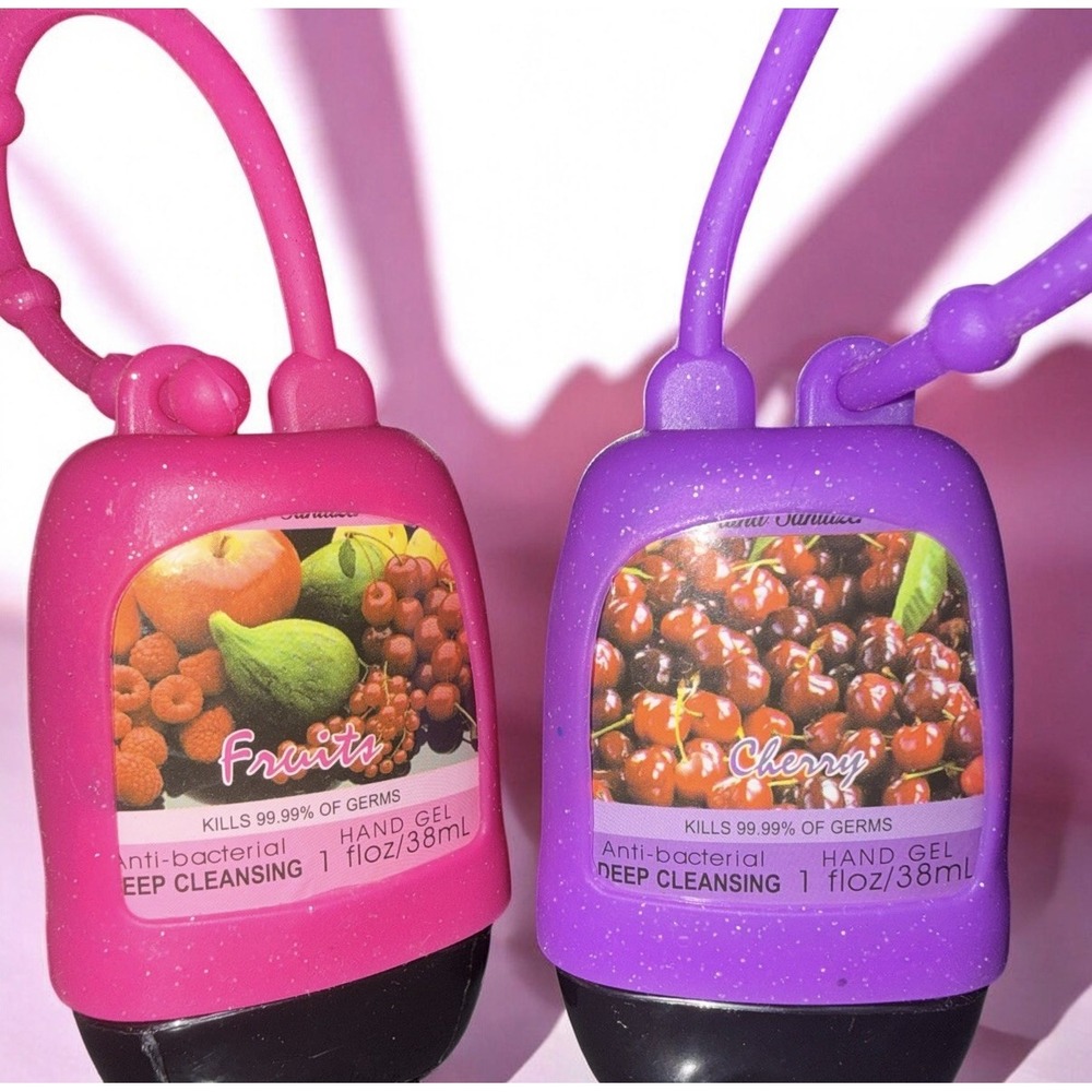 2x BATH BODY WORKS ANTI BAC - Cherry + Fruit POCKETBAC HOLDER SANITIZERS